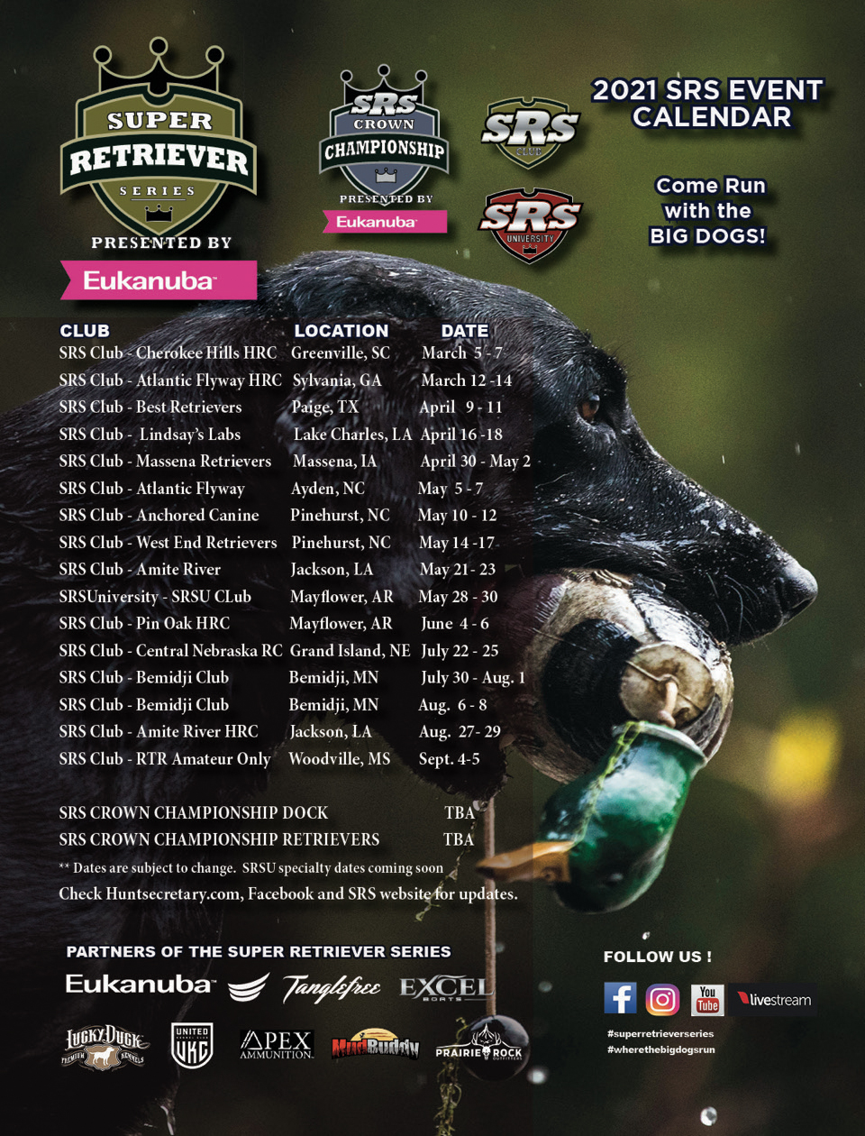 Schedule 2020 — Super Retriever Series