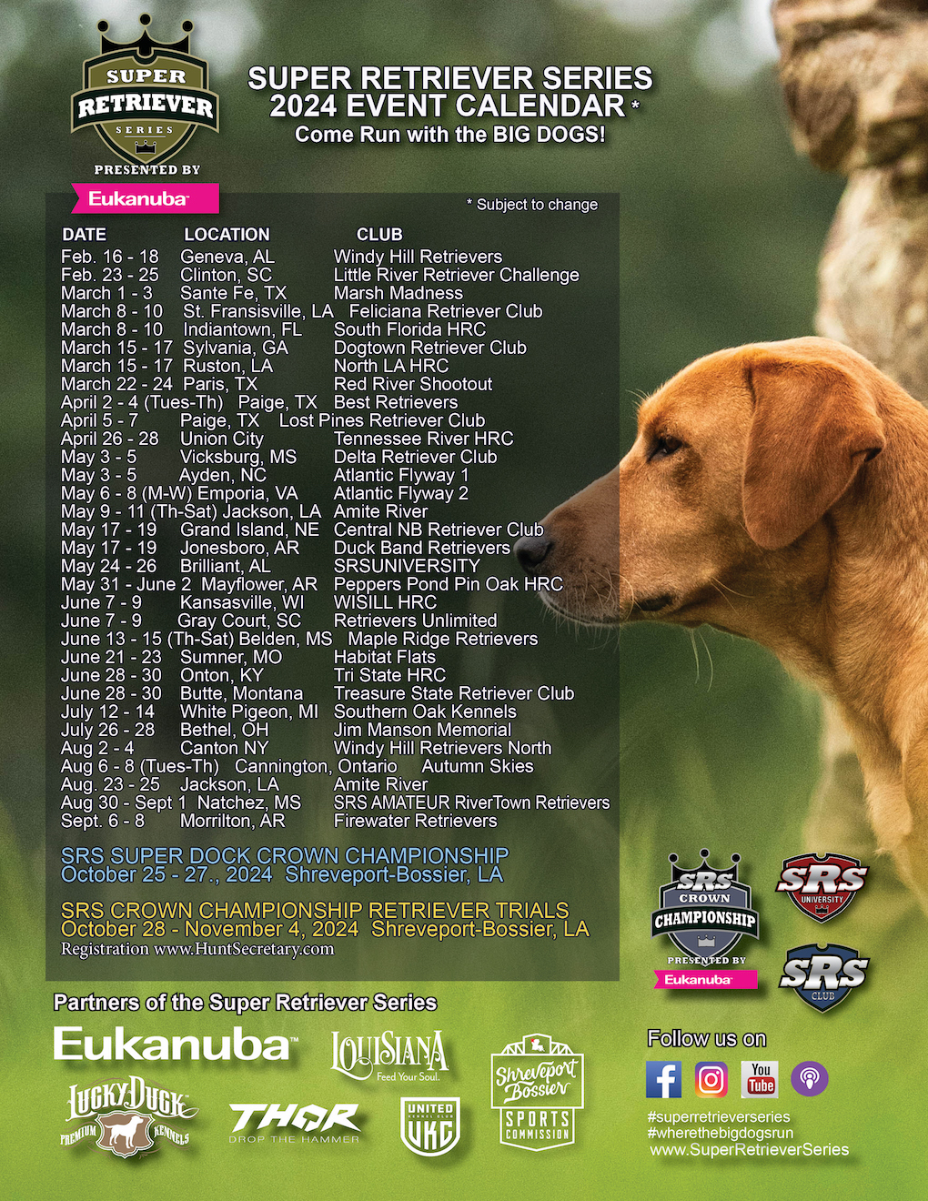 Schedule Super Retriever Series